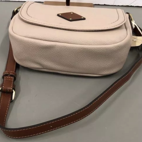 NWT St. John's Bay Crossbody Bag with Brown Trim Westbay Saddle MSRP $55 - Picture 4 of 5